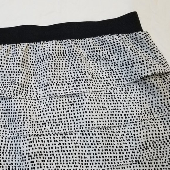 Aqua polka doted layered mini skirt size L (U8) - Picture 3 of 6